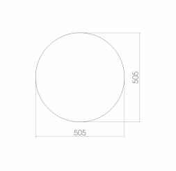 Зеркало MIXLINE круглое 500 мм - 00000131